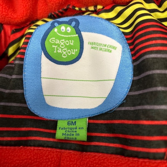 EUC 6 Months Snowsuit Gagou Tagou with Attached Mitts and Booties - Picture 10 of 10